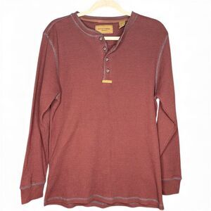 Clearwater Outfitters Mens Long Sleeve Waffle Knit Henley Thermal - M Base Layer